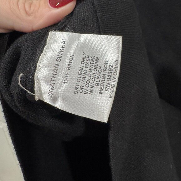 Jonathan Simkhai Womens Stretch High Rise Pencil Skirt Small S Black Formal Work - Picture 8 of 9